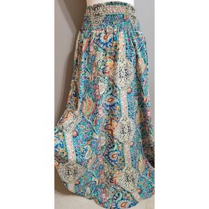 Beautiful Boho Paisley & Floral Maxi Skirt